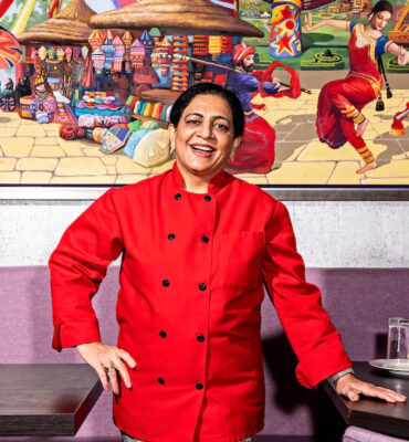 Chef Rupa Vira in her restaurant in Ashburn, Va. (Scott Suchman/for The Washington Post)